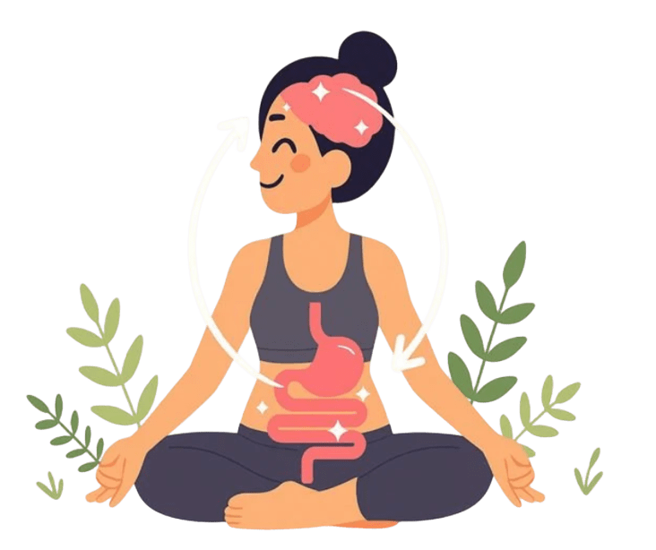 Illustration d'une silhouette sereine, symbole d'équilibre entre corps et esprit